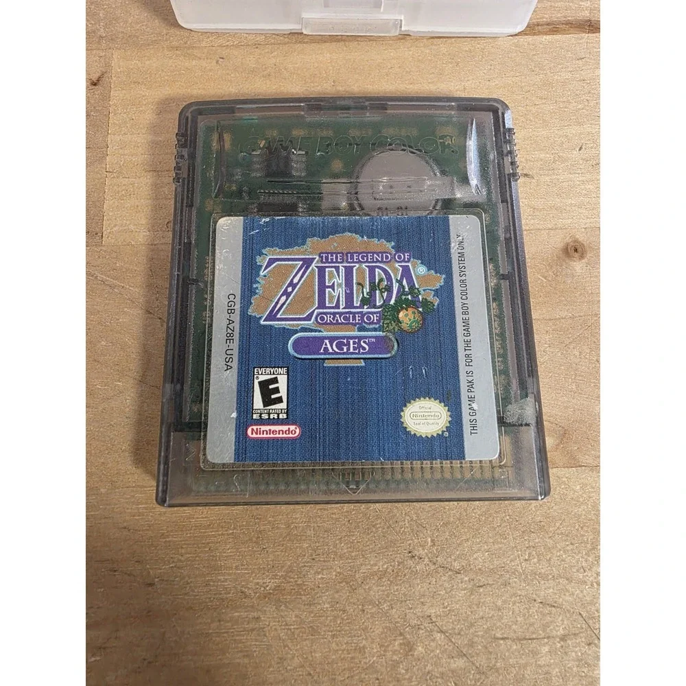 Legend Of Zelda Oracle Of Ages (Game Boy Color) Tested/Works Saves W/ Protector